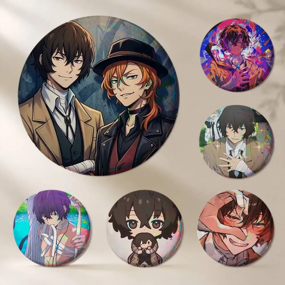 Bungo Stray Dogs dazai osamu Brooches Cartoon Badge Pins Backpack Hat Accessories Friend Gift