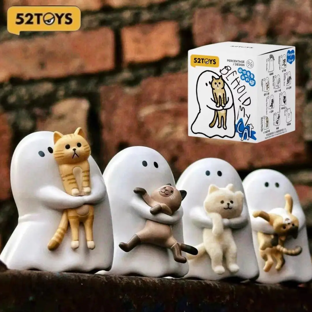 

New Original 52toys Ghody Little Ghost Cat Series Pvc Mini Figure Blind Box Kawaii Decor Trendy Toy Surprise Gift For Girls