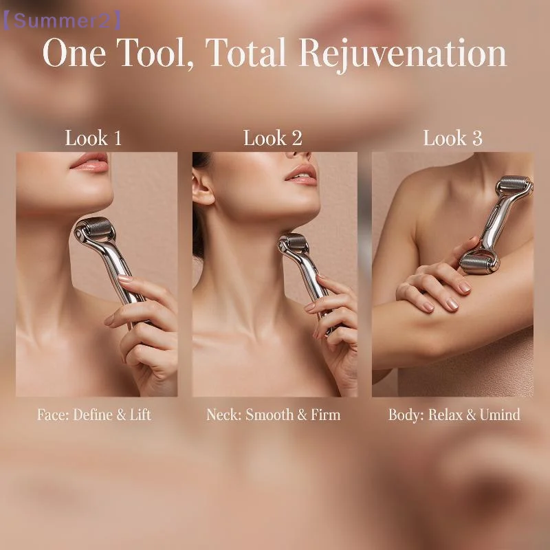 【Xia2】3D Dual Roller Massager With Face Lifting Skin Tightening For Home Skincare Daily Use Travel Beauty Routine{S} view 6