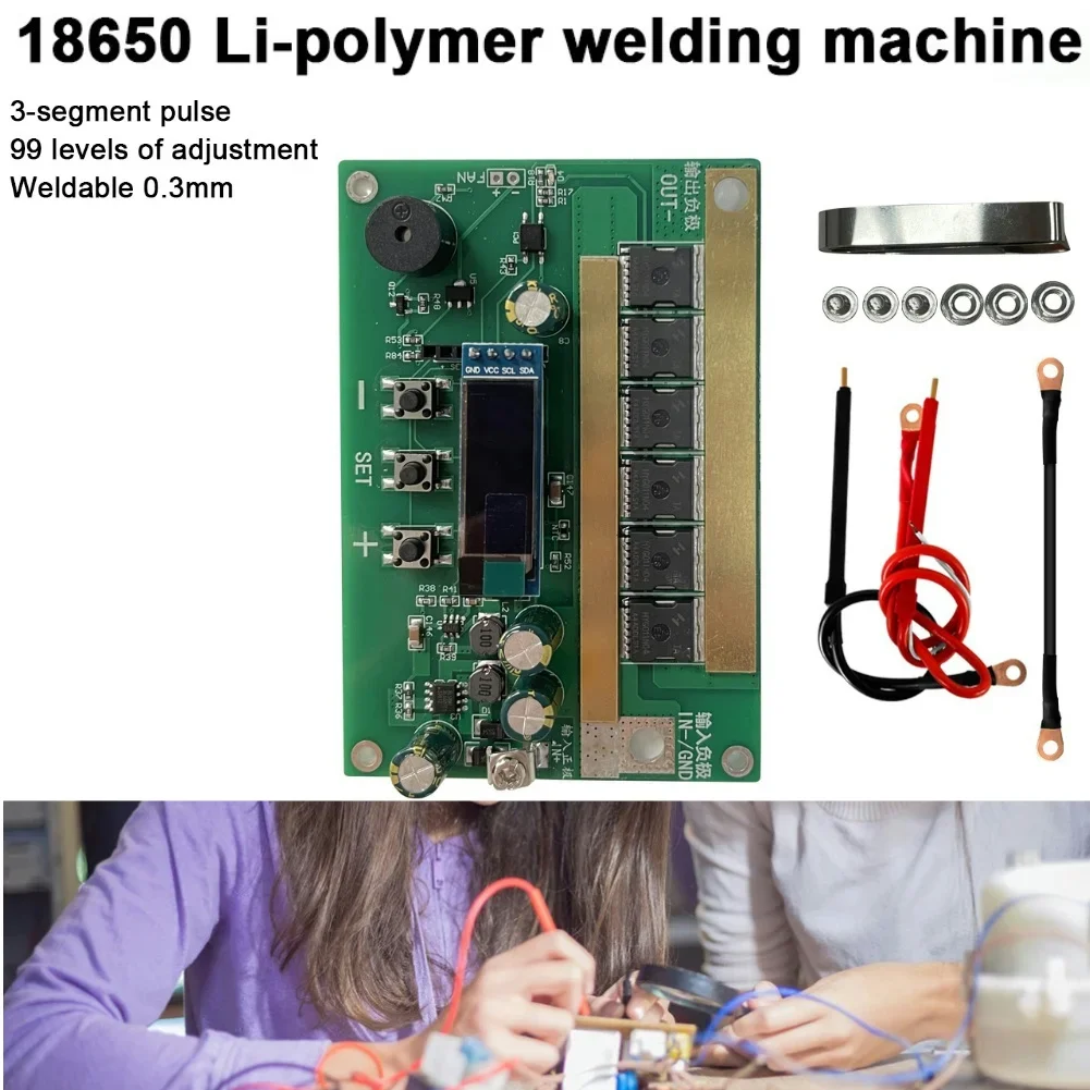 12V Spot PCB Circuit Board Digital Display Spot Welder Control Board Kit With Welding Pen Intelligent For 18650 Lithium Battery