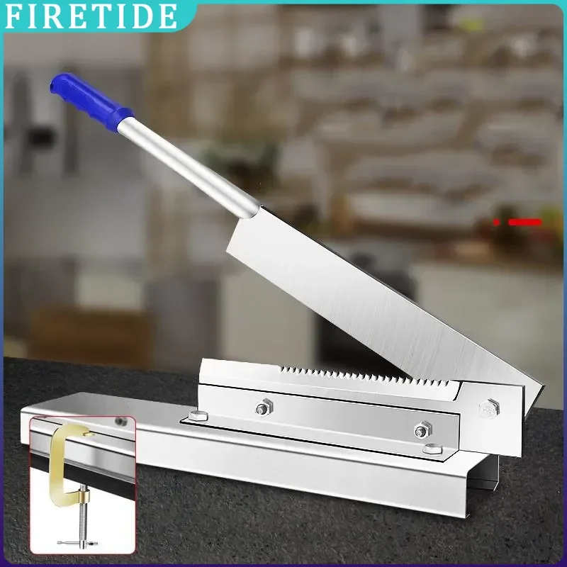 Manual Frozen Meat Bone Saw Cutter Machine Chicken Leg Fish Ribs Ribbonfish Chopping Guillotine Cutting Tool