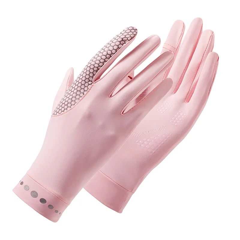 

Summer Sunscreen Women Gloves Breathable Sun Protection Anti-UV Glove Outdoor Driving Riding Cycling Fingertip Non-slip Gloves