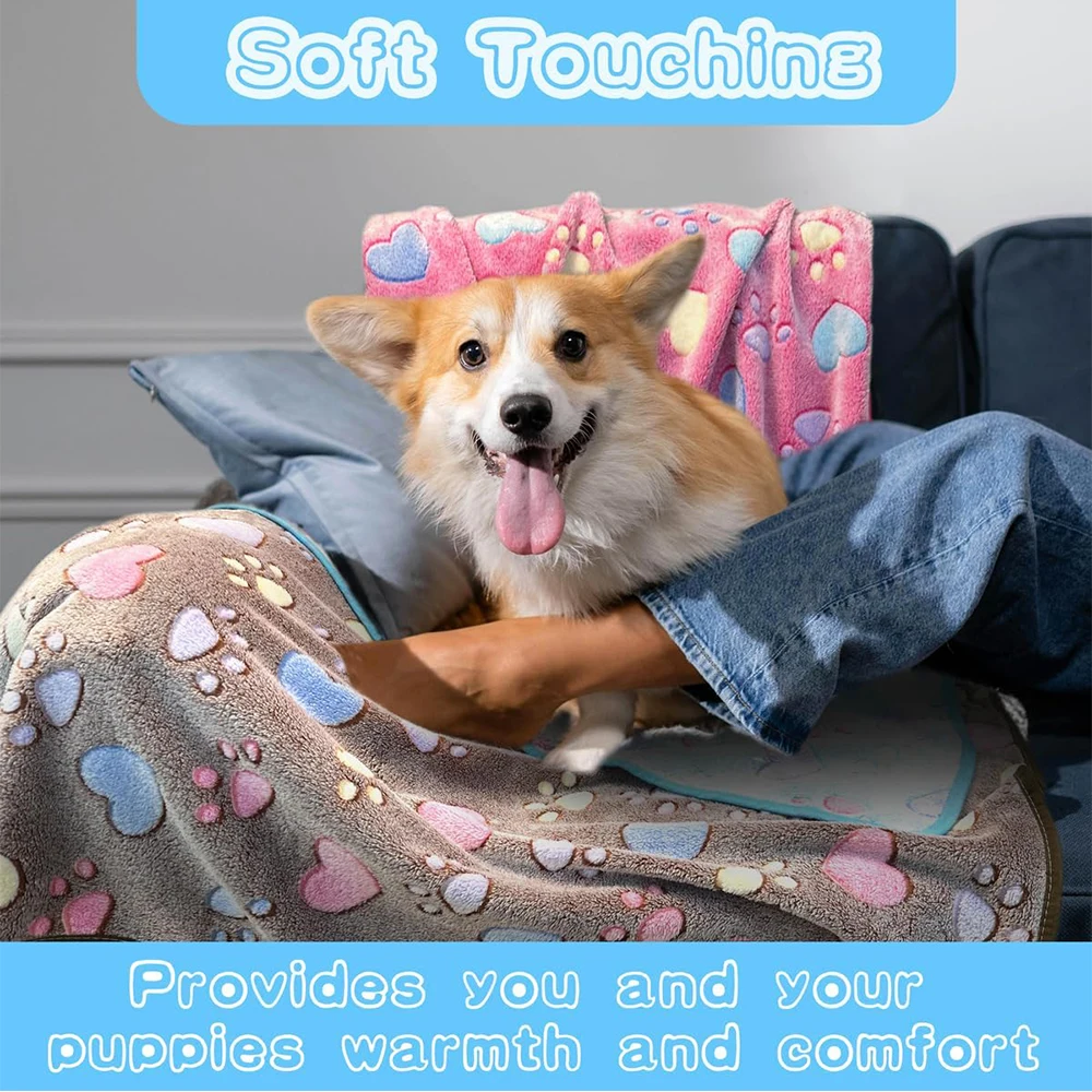 قطعة واحدة من بطانية الحيوانات الأليفة المريحة مع تصميم مطبوع بمخالب، وسادة نوم من الصوف الناعم لسرير الكلاب - للكلاب والقطط - مثالية لـ Snuggl #4