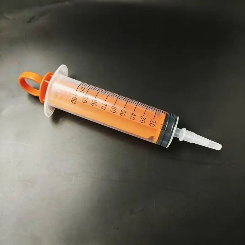 60ml 100ml Syringe Colored Push-Rod Ring Industrial Glue Injection Veterinary Medication Administration Laboratory Dispensing