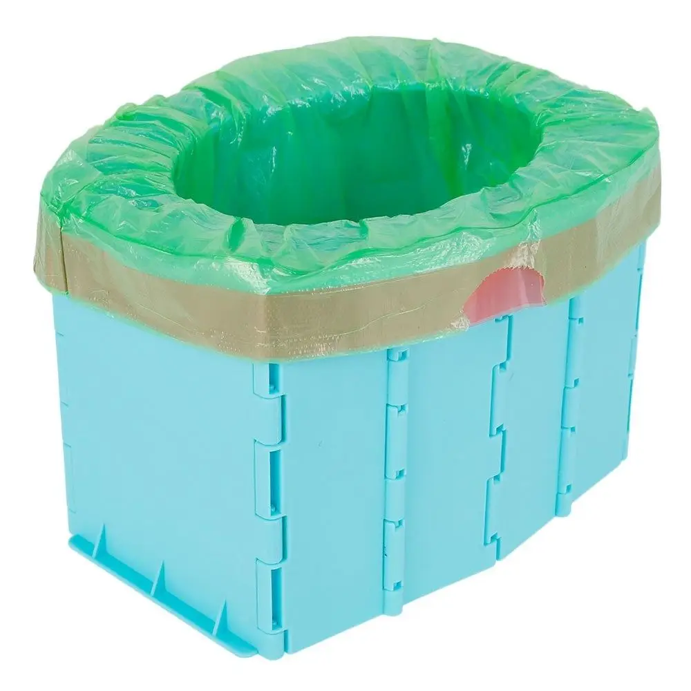 

Универсальный складной туалет для кемпинга, многоразовый однотонный многофункциональный детский туалет, прочный, простой в использовании, автомобильный аварийный туалет