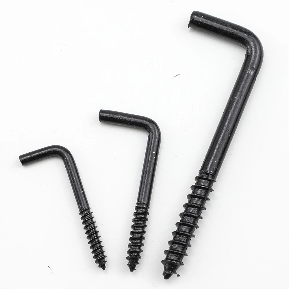 L Shaped Screw Hooks Black Zinc Plated/Blue White Zinc Plated M2.4 M2.5 M2.8 M3.4 M3.7 M3.8 M4.7 7 Shape Right Angle Hooks