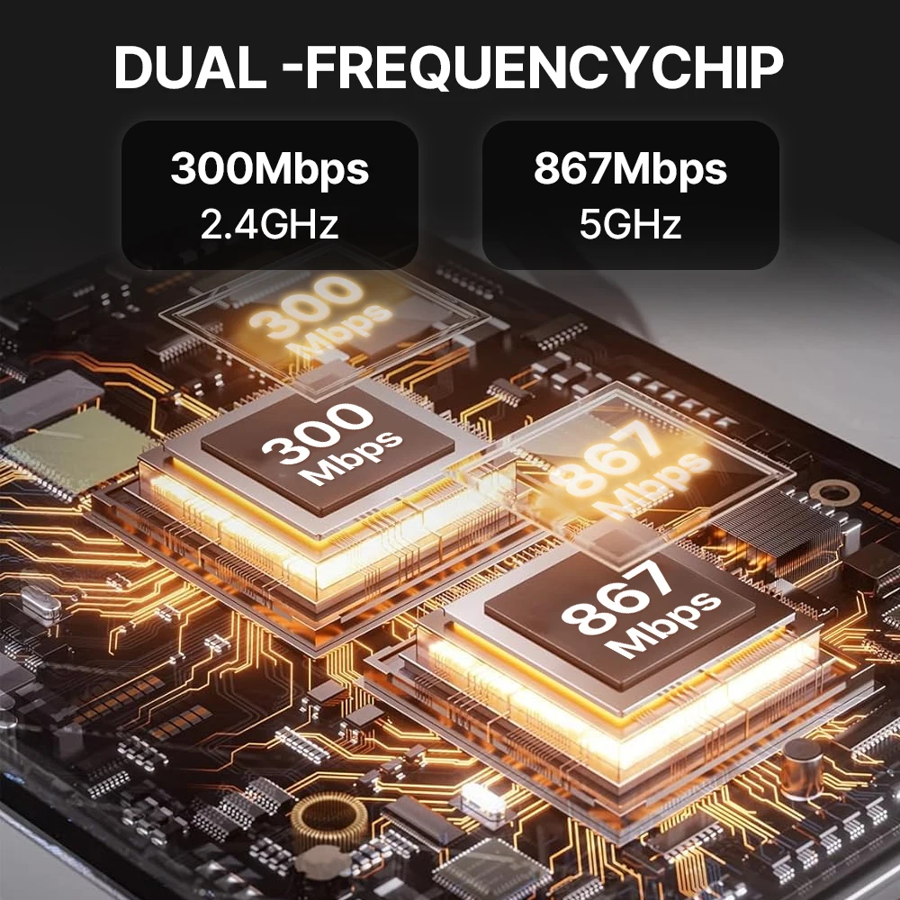 デュアルバンド AC1200 WiFi リピーター 1200Mbps EU/US ワイヤレス信号ブースター 2.4G/5GHz カバレッジ WPS 設定ネットワークリピーター家庭用