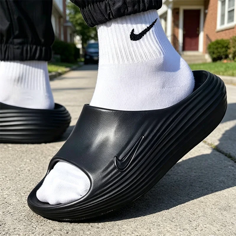 Nike Men Slide Slippers, Soft Cushioned Non-slip Quick Dry Casual Indoor Outdoor Beach Home Slippers HV4479-001