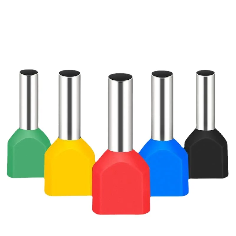 10PCS Pre-Insulated Twin Ferrule Terminal Car Accessories Terminal Eletrico Wire Conector Crimp Connectors Terminal Connector