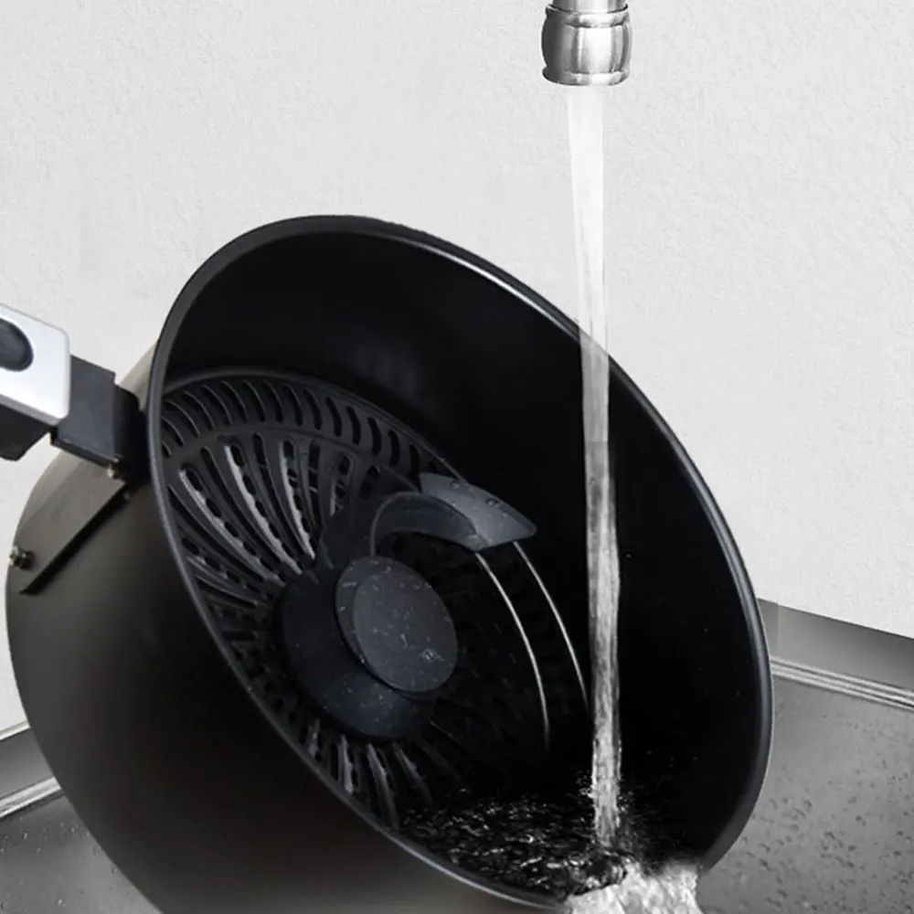 Freidora de aire de 8L para el hogar, horno eléctrico integrado, visualización multifuncional, gran capacidad, sin aceite, freír automáticamente