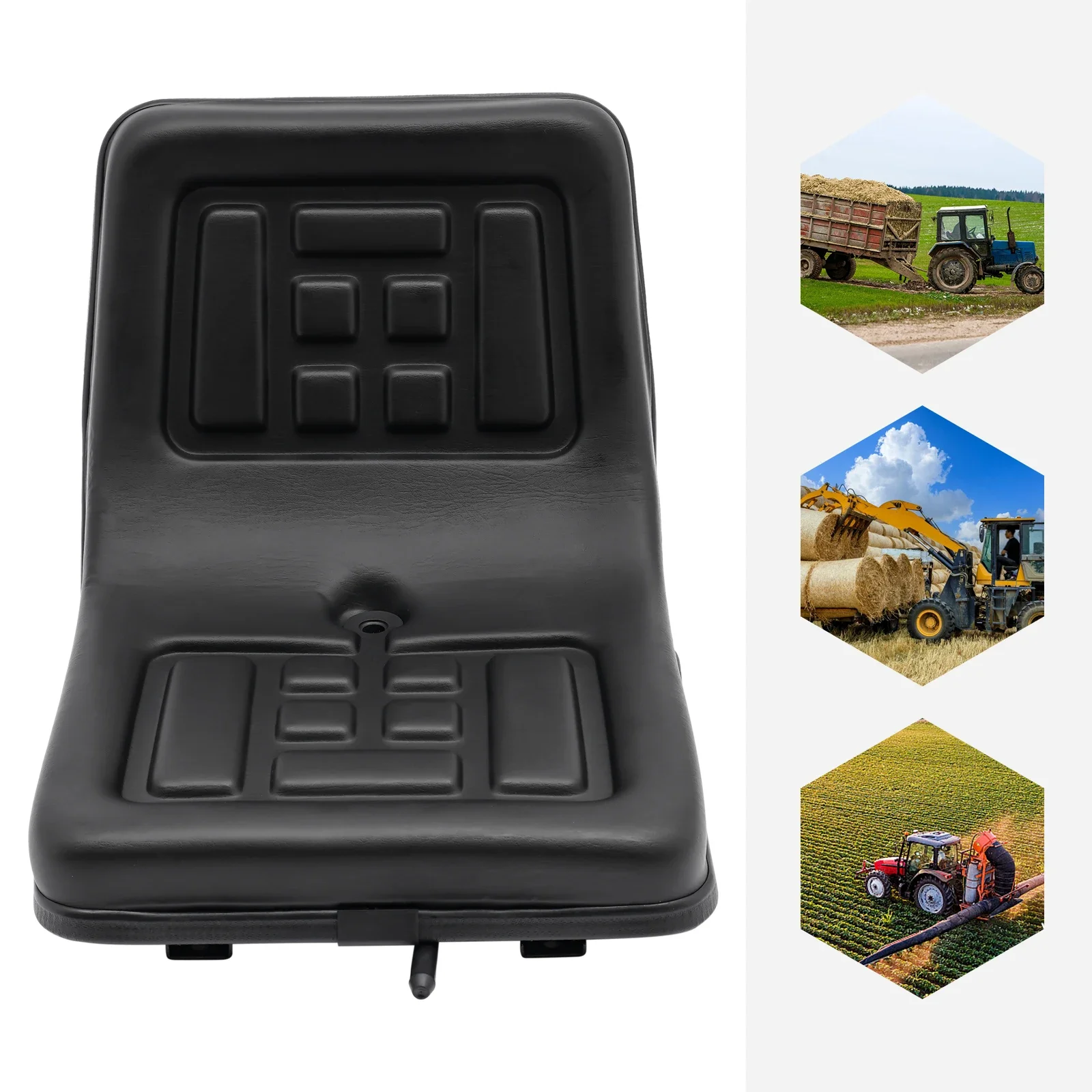 

Universal Tractor Seat Waterproof PU Material Seat with Sliding Rails Adjustable Seat Excavator Dumper Forklift Mower Seat