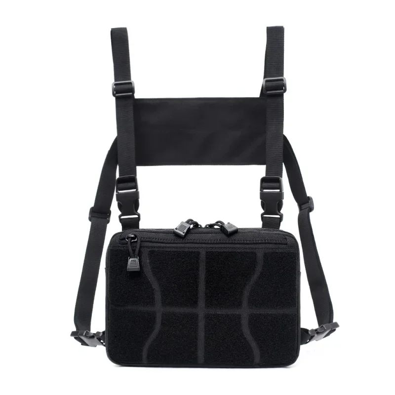 Military Tactical Chest Rig Bag Unisex Adjustable Fanny Pack Multi-Functional Molle Tool Pouch Shoulder Bag Tactical Vest Bag