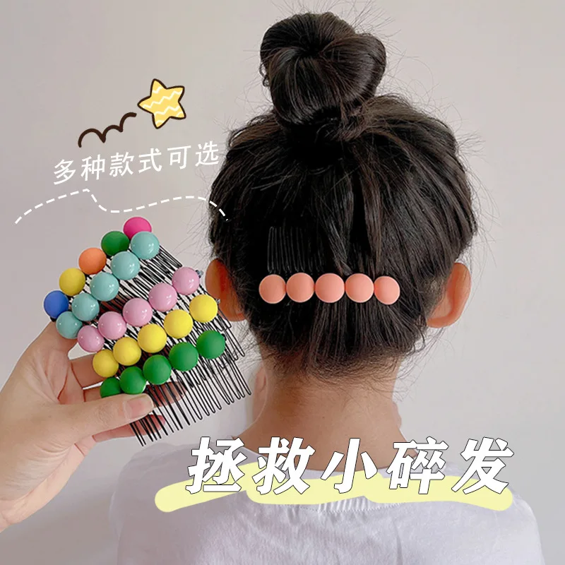 Fashion Children\'s Hairpins Little Girls Bangs Broken Hair Hairpins Girls Candy Color Sweet Cute Insert Comb Hair Accessories