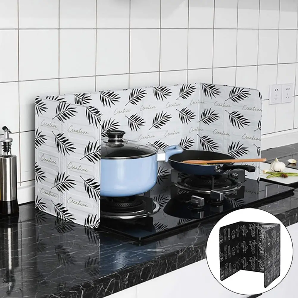 Kitchen Oil proof baffle Cooking Frying Oil Splash Screen Cover Shield Guard Aluminium Foil Scald Proof Board Plate