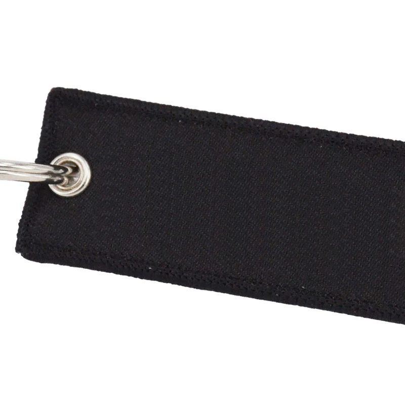 40Pcs Blank Fabric Keychain Nylon Key Tag with Metal Key Ring Plain Fabric Keyring Tag DIY Souvenir