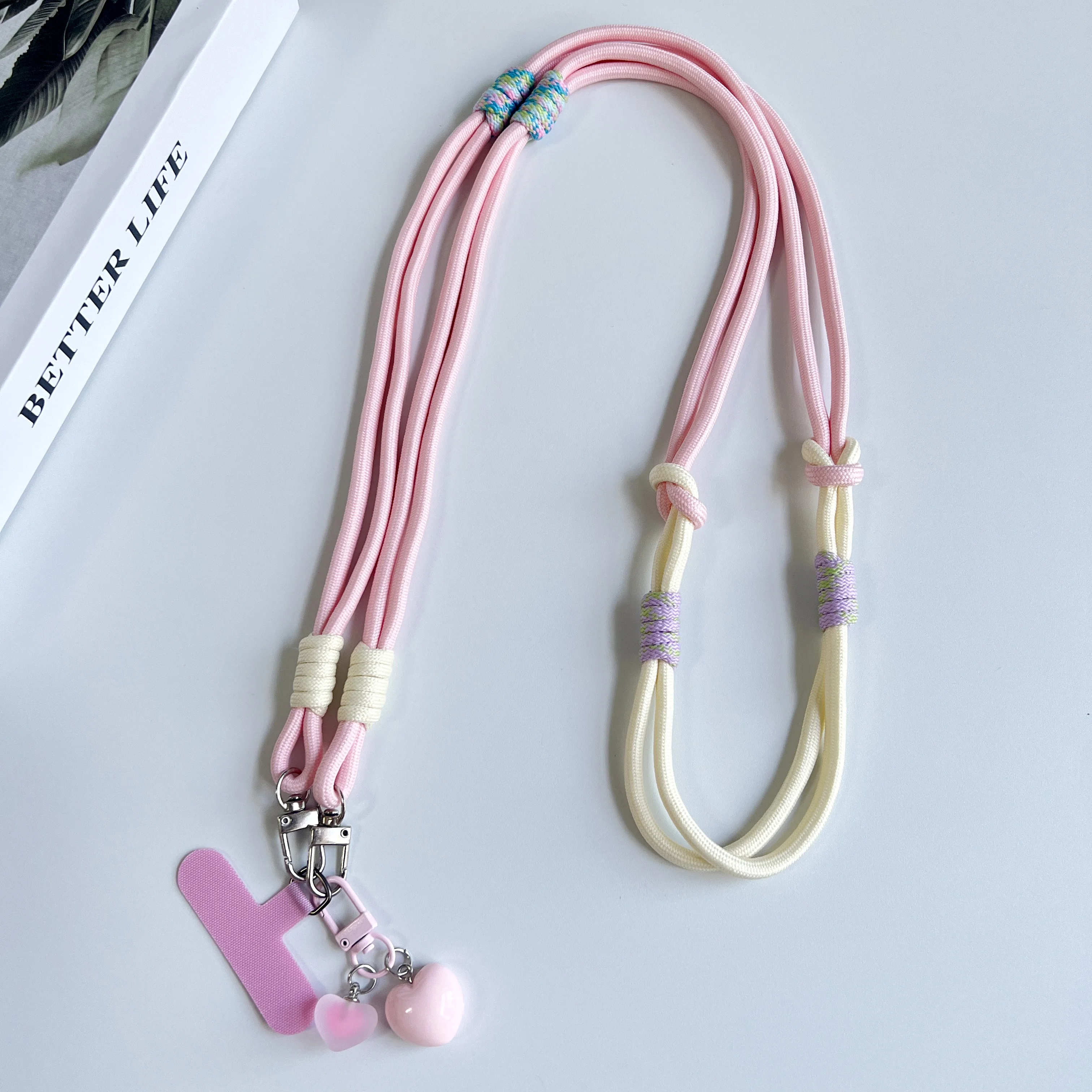 

Personalized Trend Double Color Mobile Phone Universal Lanyard Diagonal Span Long Rope Shoulder Strap Rope Fashion Safety Rope