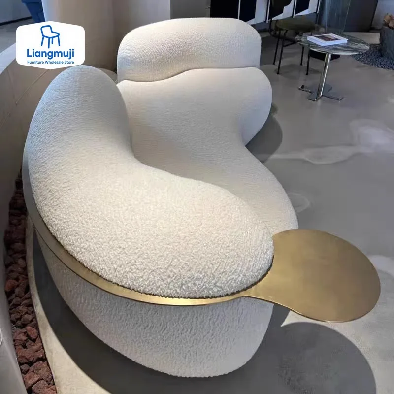 

Nordic Curved Couches Simple Comfortable Designer Lazy Living Room Sofa Modern Floor Lounge Sofas Para El Hogar Home Furniture