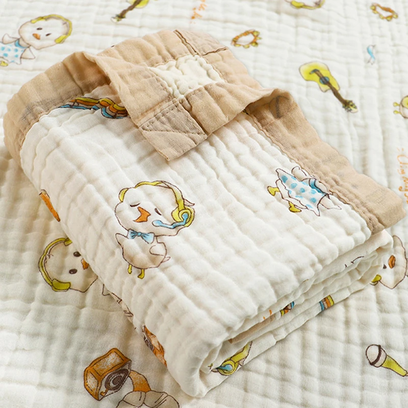 Newborn baby bath towel six layer pure cotton gauze bath towel Class A soft children\'s blanket absorbent newborn baby blanket