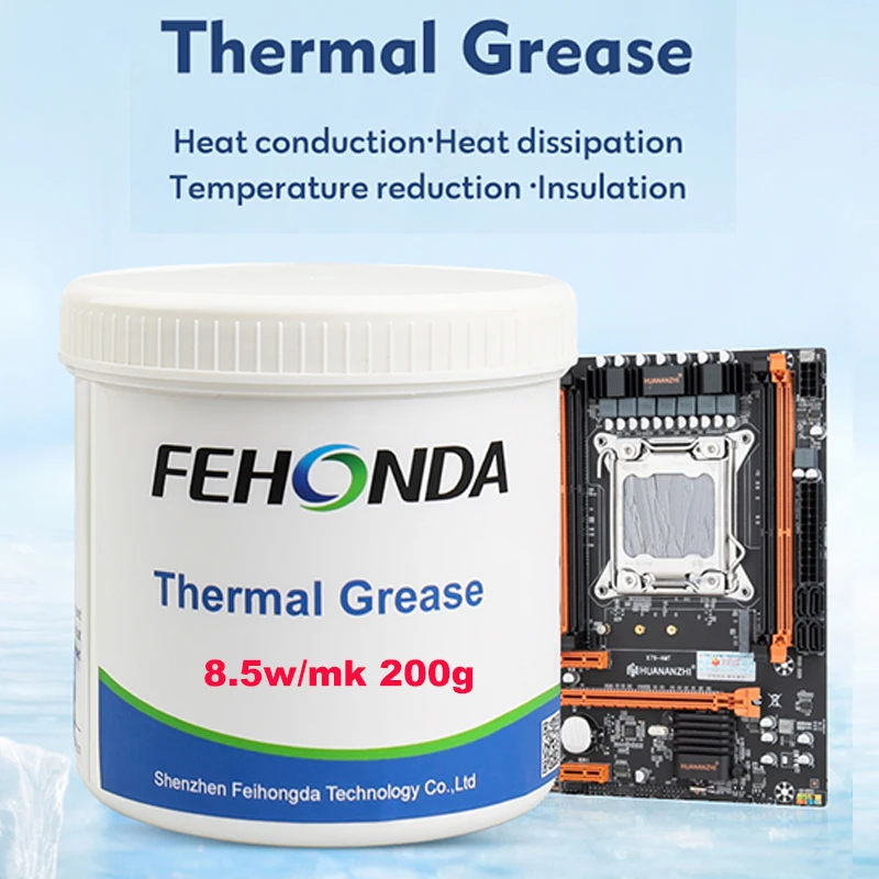 50g 100g 200g 8.5W/mk FEHONDA TG-8 Thermal Grease Plaster Heat-dissipating Silicone Paste for Computer CPU Board Repair Tool