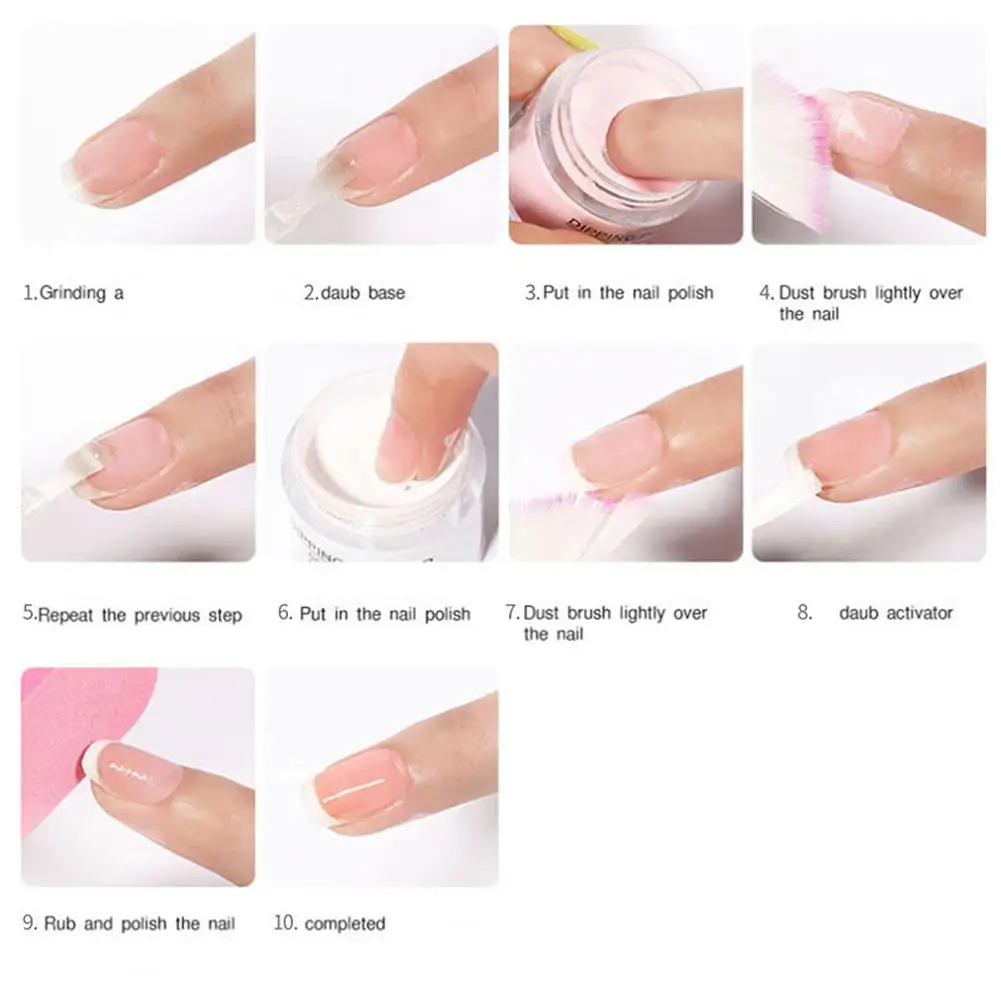 1 pz Immersione Nail Powder Base Top Attivatore Set Per Il Sistema di Immersione Liquido Nail Art Starter Manicure Gel Polish No Cure
