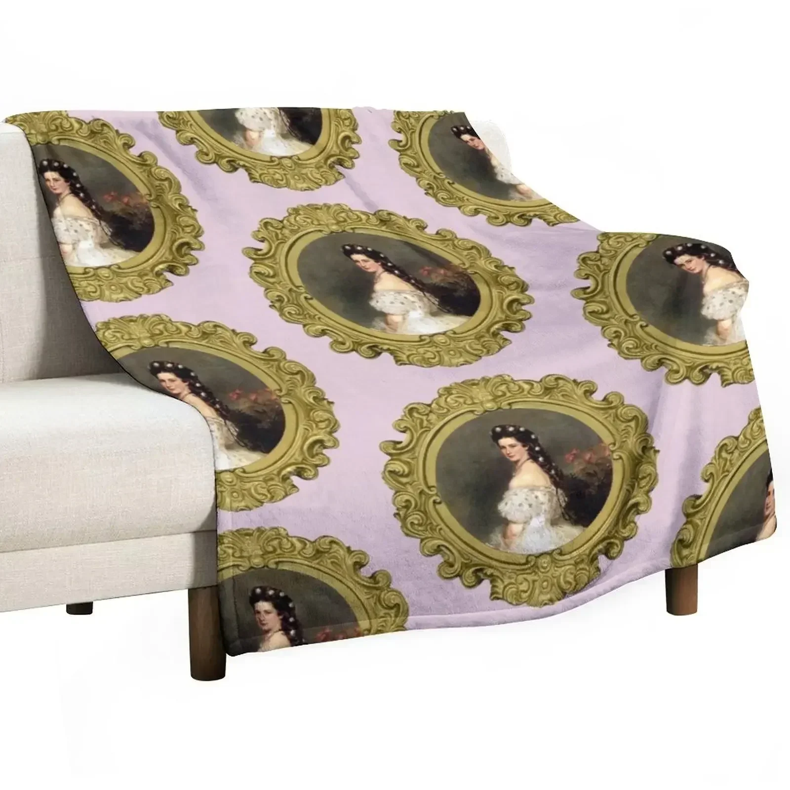 Portrait of Princess Sissi Throw Blanket Picnic Fashion Sofas Custom Blankets