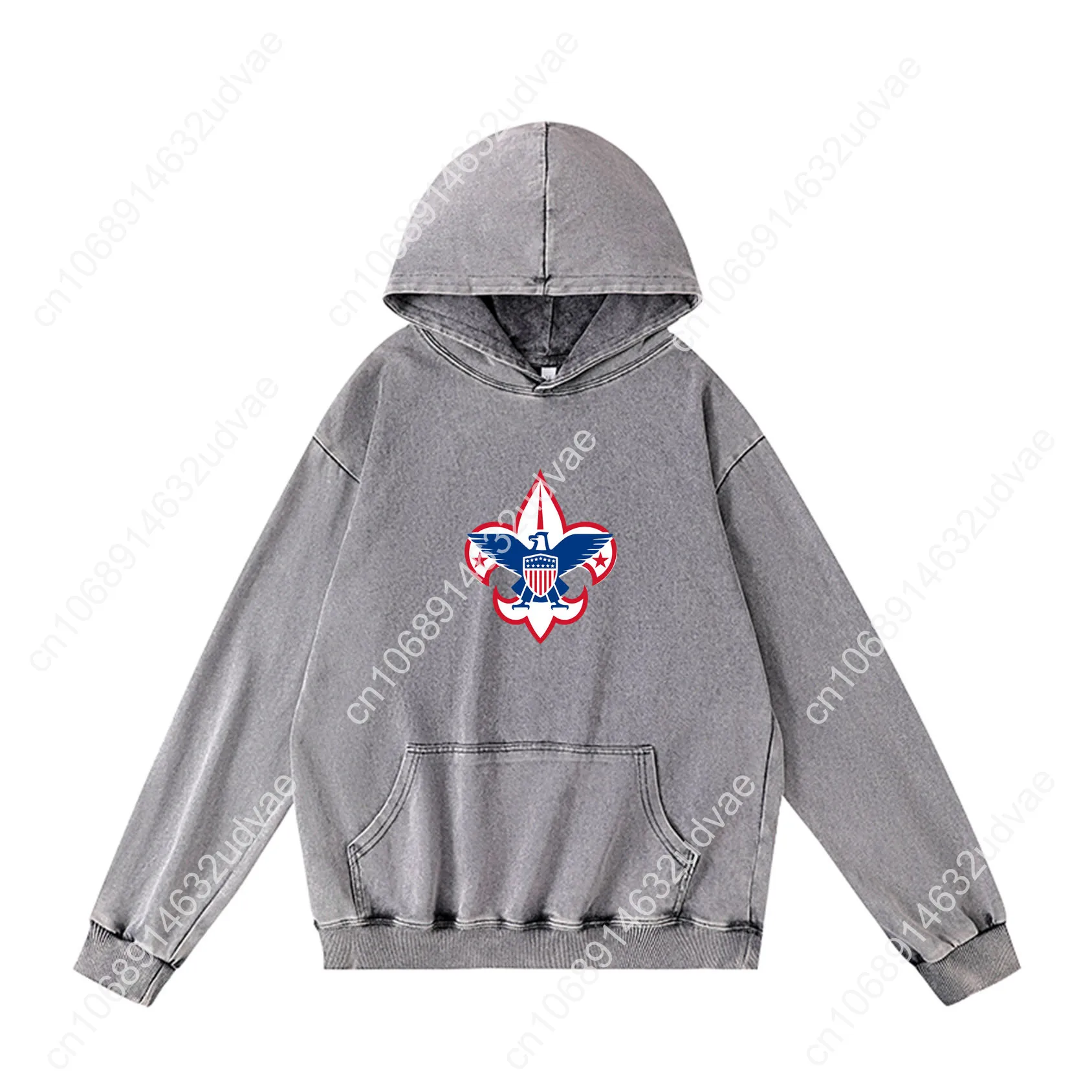 Scouts of America Hoodies Retro Moletom Com Capuz Homem Mulher Adolescente Vintage Pulôver Camisa de suor com bolso Tops personalizados