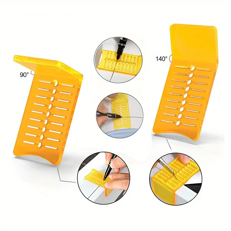 1/2pcs of car film scratch removal tools including a durable ABS plastic scraper a precision cutter and a measuring board