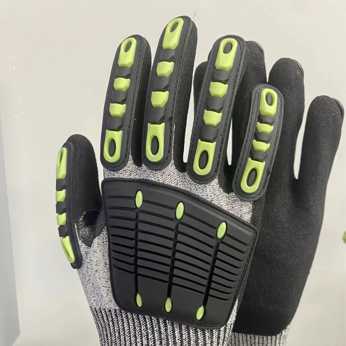 Gants anti-coupure, gants de protection du travail de qualité 5, nitrile antidérapant et résistant à l'usure, vente en gros et distribution en usine