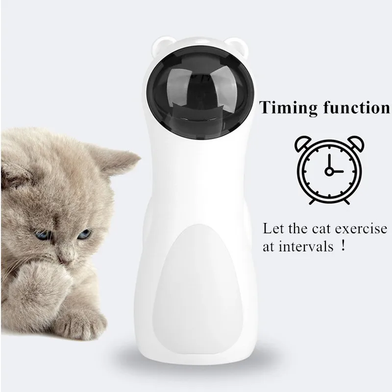 Interactive Smart Cat Toys Automatic LED Laser Teasing Pet Toy Portable USB Charge Puppy Kitten Entertainment Accessories