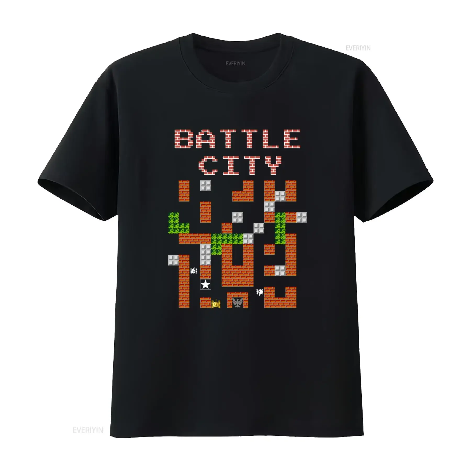 Battle City Stage 1 Logo 8 Bit Screen Arcade Classic Vintage Retro Design T Shirt All Sizes vintage Washed Unisex Versatile