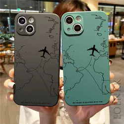 Travel-nspired Airplane Route Design Phone Case For Xiaomi Redmi 10 12 13 C Redmi Note 8 9 10 11 12 13 Pro Plus 5G Soft Cover