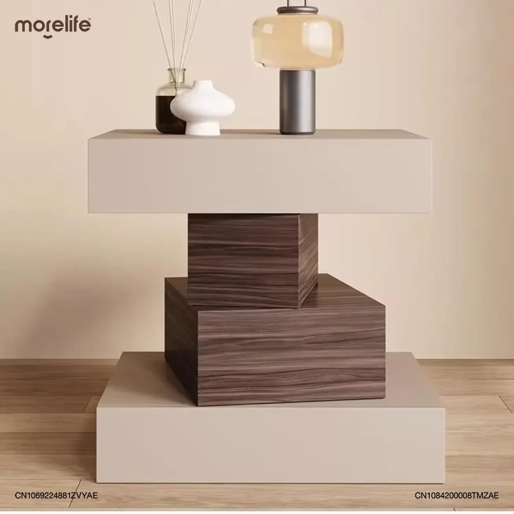 

2024 New Creative Italian Style Solid Wood Bedside Table Simple Modern Mini Bedroom Decoration Personalized Bedside Tables K01