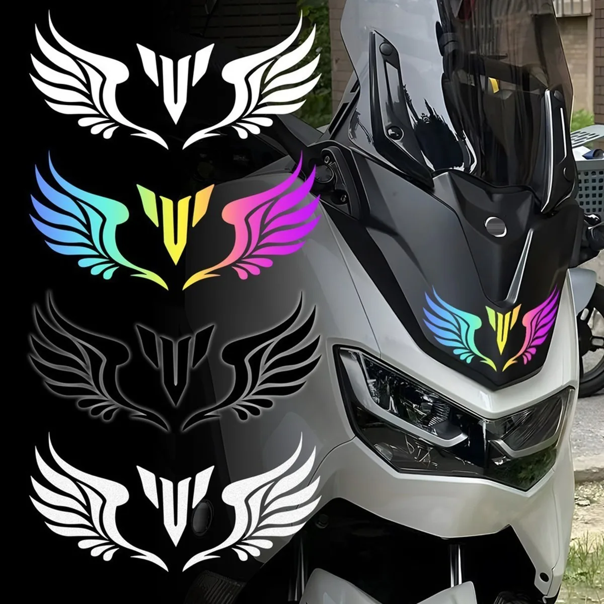 شارات دراجة نارية عاكسة لياماها ، ملصقات جناح الملاك لخزان الوقود ، خوذة الزجاج الأمامي ، ملحقات لياماها MT09 ، YZF R1 ، R3 ، R6 #2