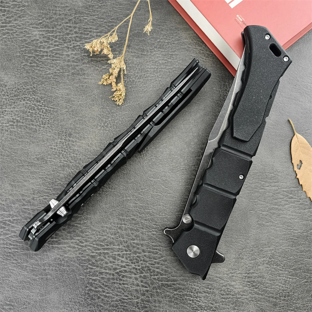 Newest 20NQX-ODBK Large Luzon Flipper Folding Knife Clip Point Blade Green GFN Handles Portable Outdoor Bailout Survival Knife