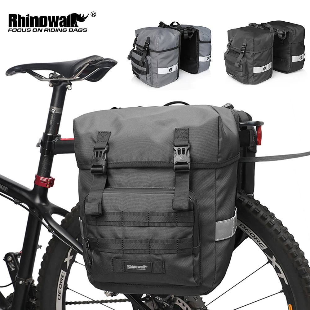 

Rhinowalk Bike Pannier Bag 40L Large Capacity Bicycle Double Side Rear Rack Bag Waterproof Tail Pannier Bag With Rain Cover