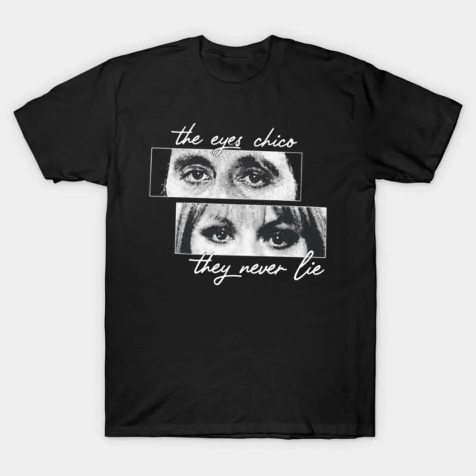 Scarface the eyes chico they never lie T Shirt vintage Washed Unisex fashion Versatile Slightly Breathable Stylish Comfortable