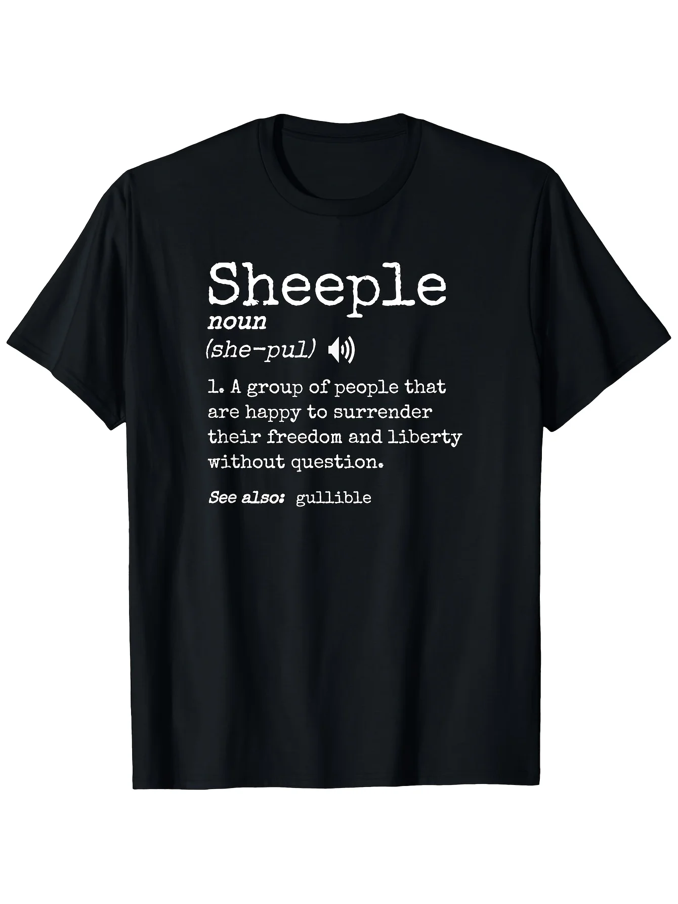 Funny T-Shirt with a Definition of Liberal Surrender Controlled People, Perfect for Anyone. Casual Round Neck, Short Sleeves, Sl
