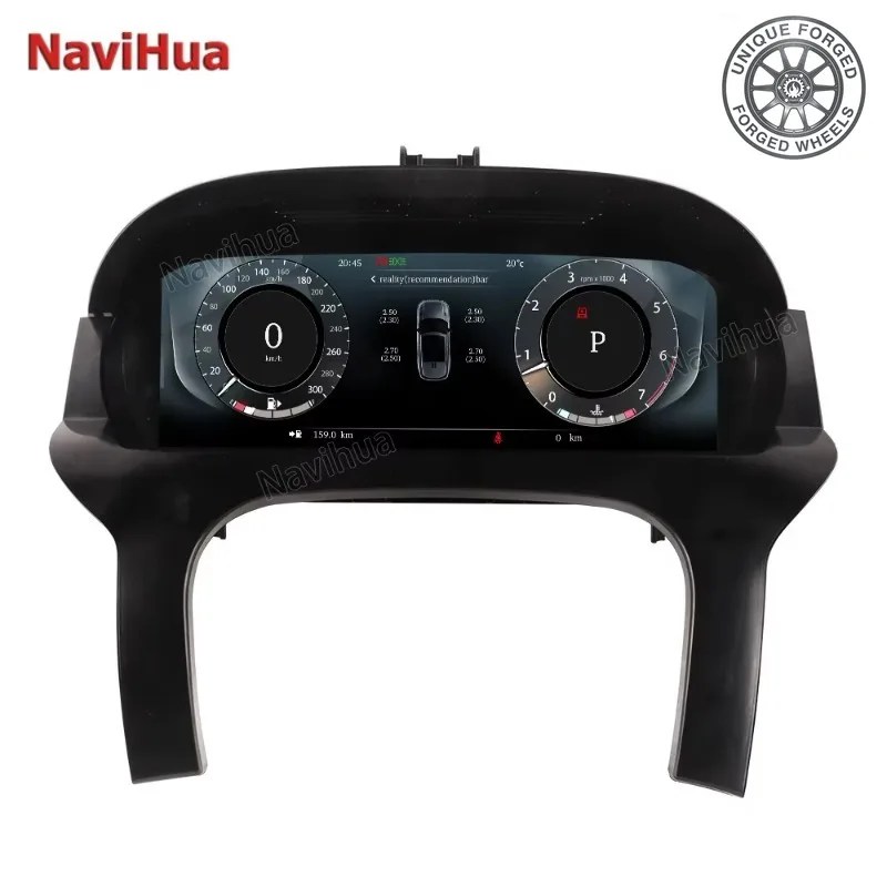 26 Style 12.3 Linux Car LCD Dashboard Panel Speed Meter Screen Multimedia Player Digital Display For Range Rover Evoque 2014-20