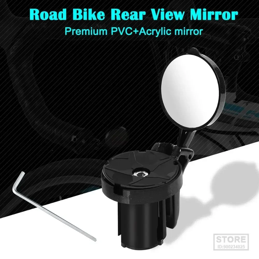 WEST BIKING Road Bike Mirror Handlebar 360 Degree Rotatable Wide Angle Rear view Bicycle Accessories Safe Cycling Racing Scooter