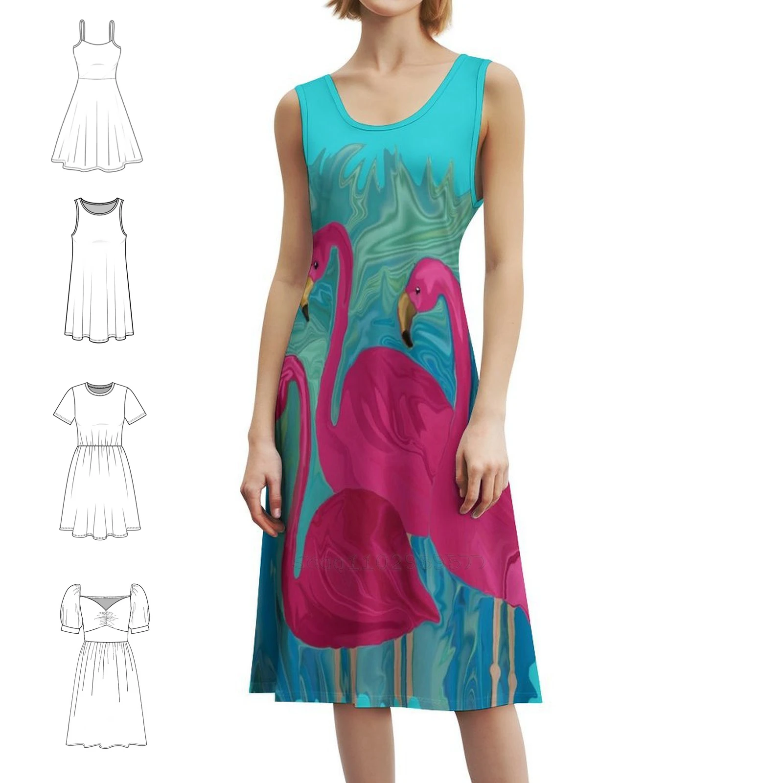 

Сексуальное платье для отпуска Three Flamigos для женщин, мини-платье для пляжной вечеринки, дня рождения, фламинго, фламинго, птицы, розовая птица, птица