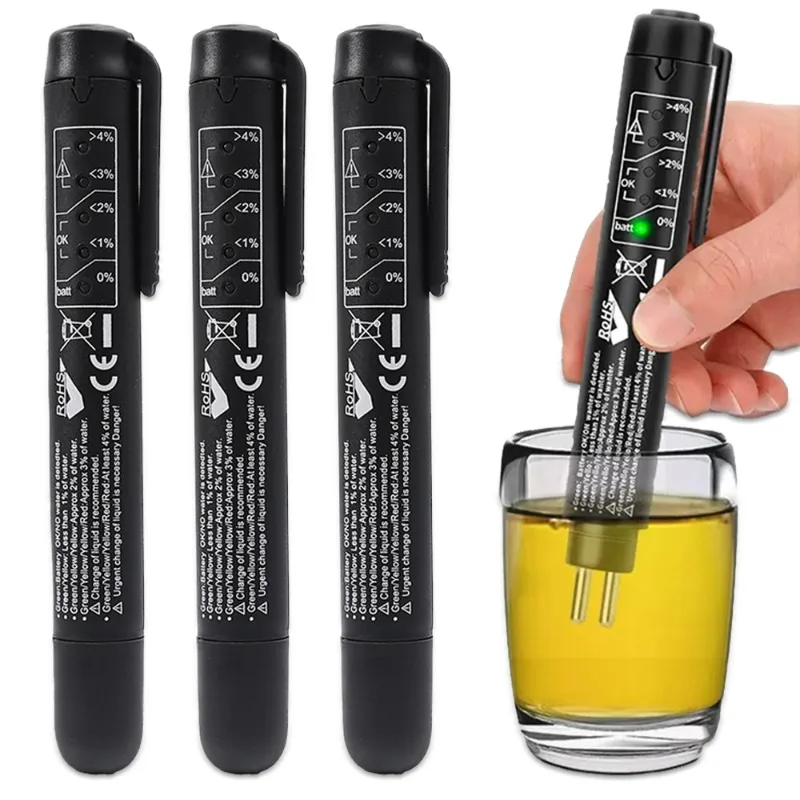 Penna di rilevamento dell\'olio dei freni per auto sonda in metallo nichelato strumenti di ispezione del liquido dei freni automatici portatili per