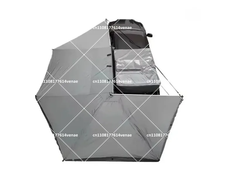 270 Degree Car Awning 4x4, LED 600D Oxford Waterproof Aluminum Alloy, Roof Top Side Shelter for SUV Truck Van
