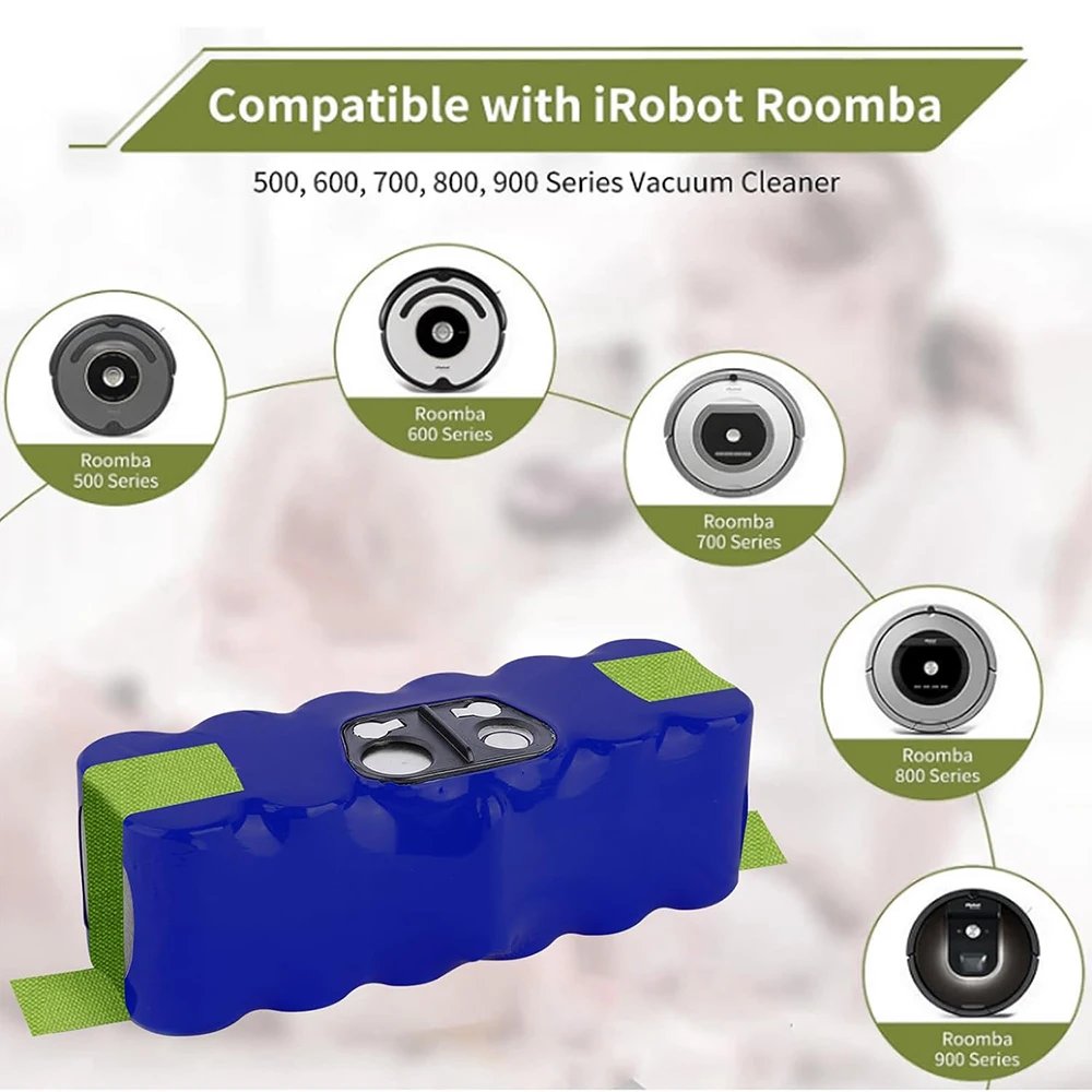 for irobot Roomba 500 600 700 800 900Series 585 595 600 610 620 630 631 650 660 760 14.4V 12800mAh Ni-MH Replacement Battery
