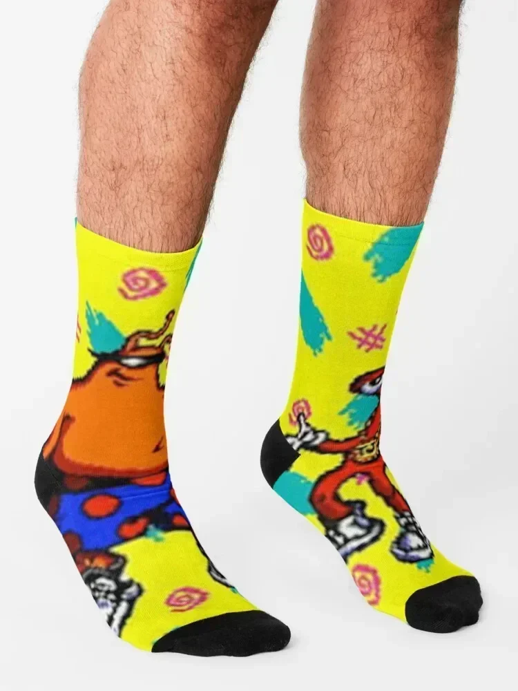Toejam and Earl Socks مصمم الأزياء اليابانية الكرتون ساخنة النساء الجوارب الرجالية