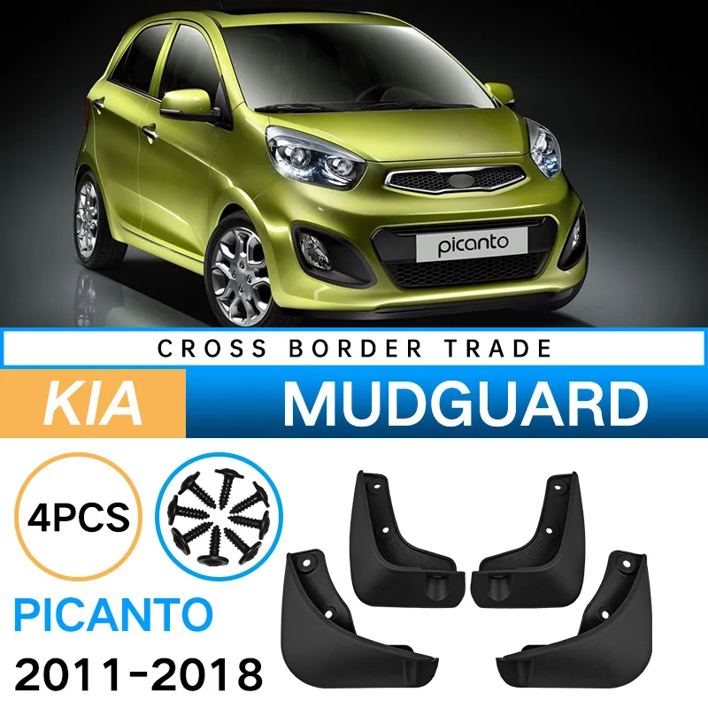 

Car Auto Wheel Mud Flaps Splash Guards Fender for Kia Picanto 2011-2018 Wear Resistant Rubber Parts