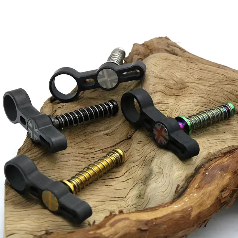 2pcs unionjack hinge clamps for brompton hinge handle carbon+titanium cline pline