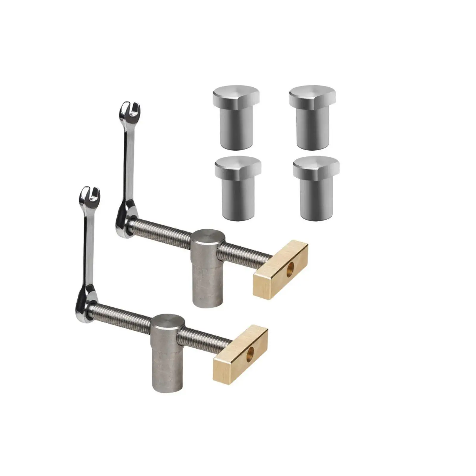 4 pièces de serre-joints de banc à cliquet pour table, blocage sûr pour les menuisiers