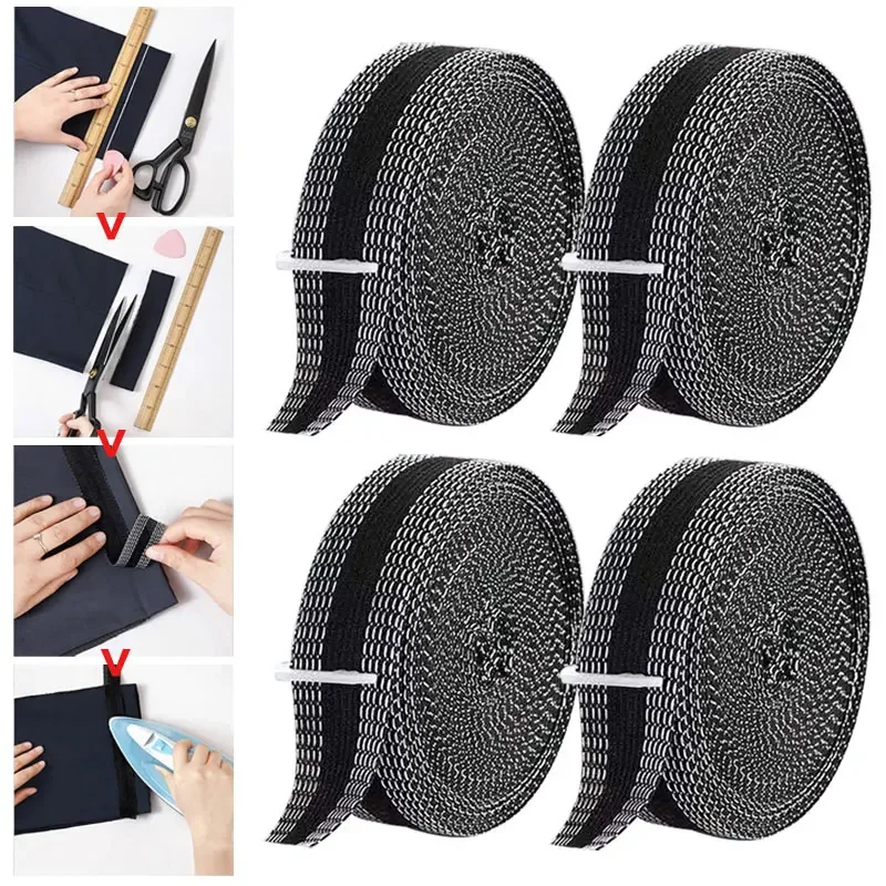 DIY بها بنفسك الخياطة النسيج السراويل ذاتية اللصق لصق الحديد على السراويل حافة تقصير إصلاح السراويل لملابس جان وسراويل الجينز الملابس #4