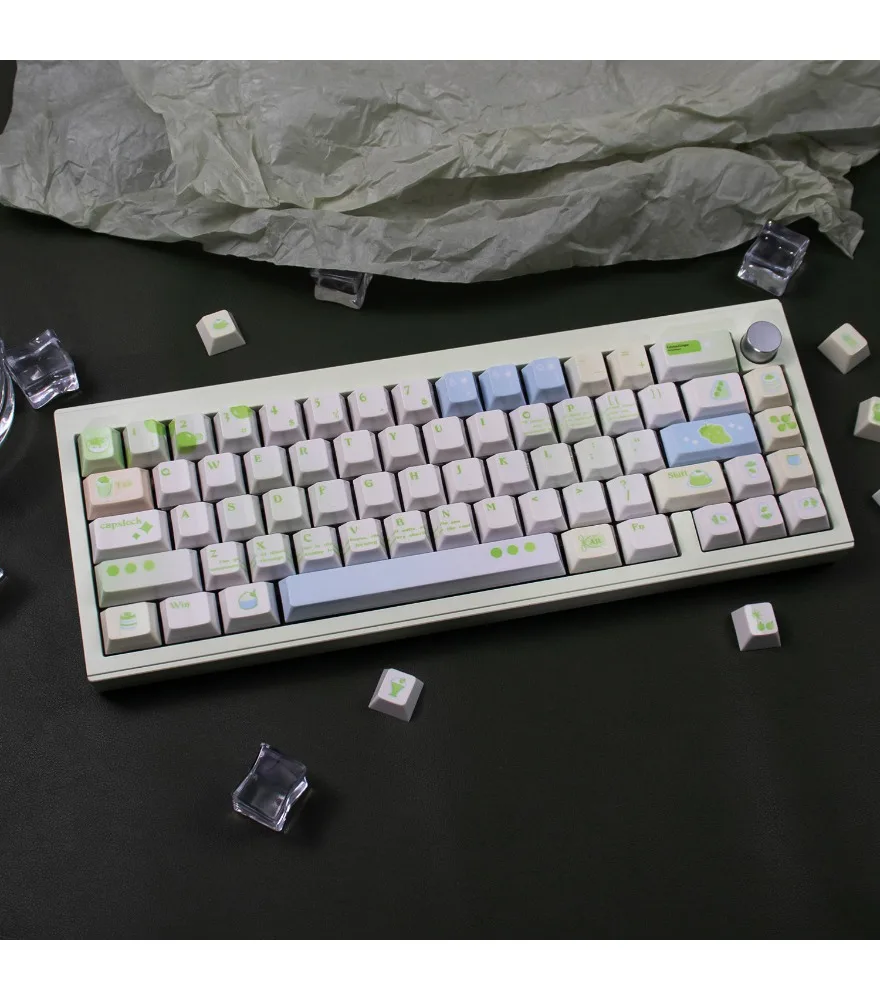 Keycap 124 keys PBT Sublimation Customization Original factory height Wooting magnetic axis mechanical keyboard