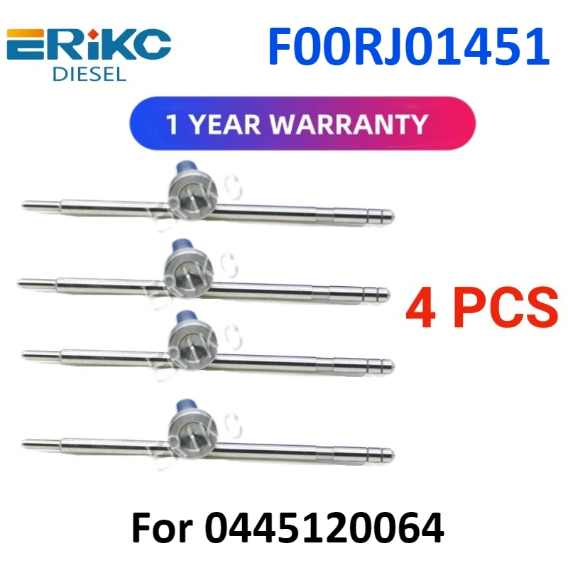 ERIKC Auto Car Valve Set F OOR J01 451 Diesel Fuel Valve F00R J01 451 Common Rail Injector Replacement F00RJ01451 for 0445120064